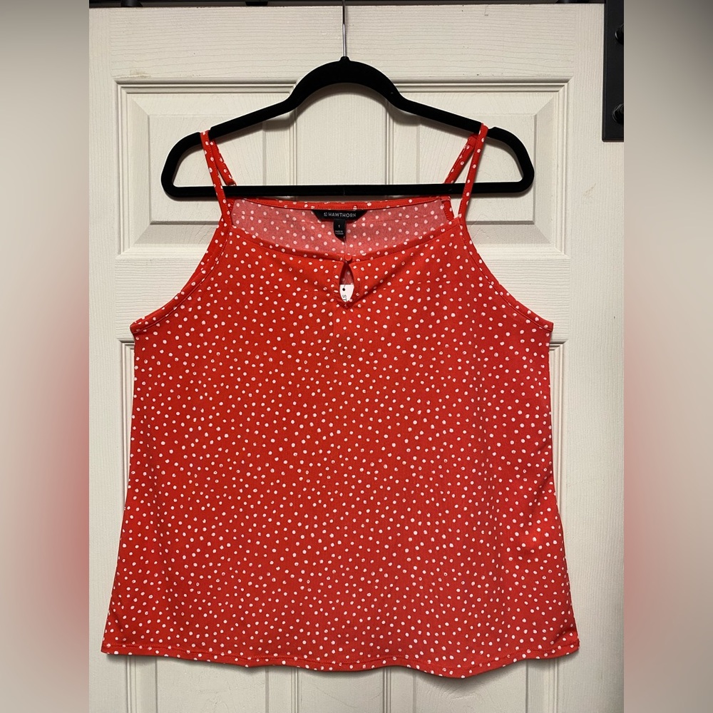 Red Polka Dot 41 Hawthorn Keyhole Cami